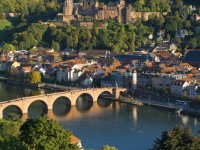 Heidelberg, die Stadt nahe der Mündung des Neckars in den Rhein